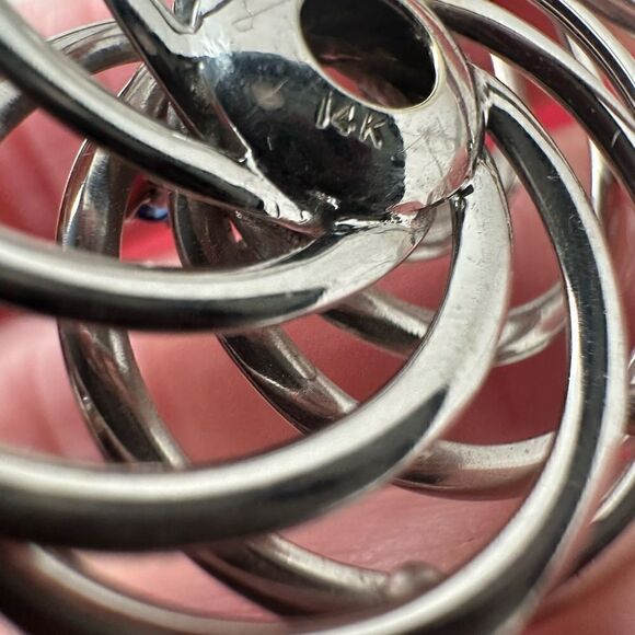 Vintage 50s 14k F And F Felger Brooch And Earring Set - Picture 5 of 13